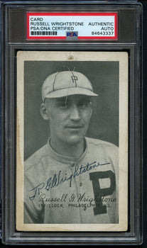 Russell Wrightstone Autographed 1923-24 Exhibit