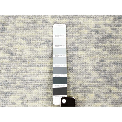 11'10"X15'2" Gray Art Deco Collection Wool Hand Knotted Oversized Rug