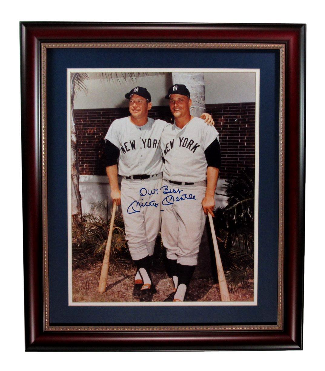 Mickey Mantle Hof 1961 Signed/Inscribed Framed 16X20 Photo Yankees Psa/Dna194467