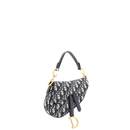 Christian Dior Saddle Handbag Oblique Canvas Mini