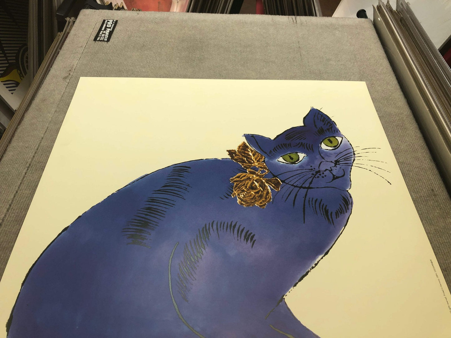 Andy Warhol Cat (Blue) " Poster Pop Art