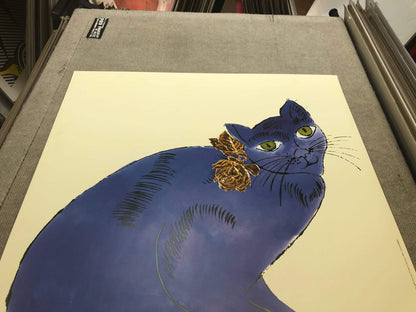 Andy Warhol Cat (Blue) " Poster Pop Art