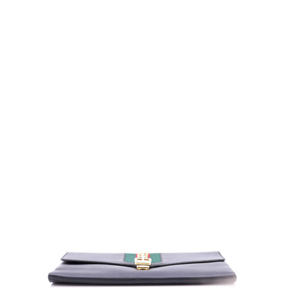 Gucci Sylvie Clutch Leather Maxi