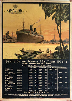 Original Vintage Cruises Ship Poster 