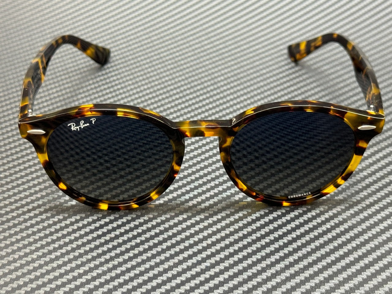 RAY BAN RB7680S 1332GL Yellow Havana Grey Grad Polarized Unisex 51 mm Sunglasses