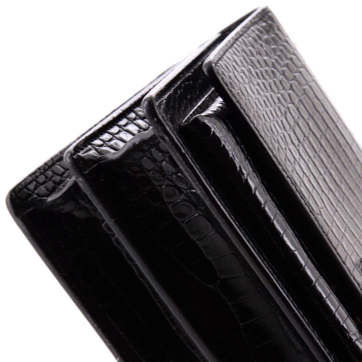 Medium Saint Laurent Sunset Crossbody Bag Crocodile Embossed Leather