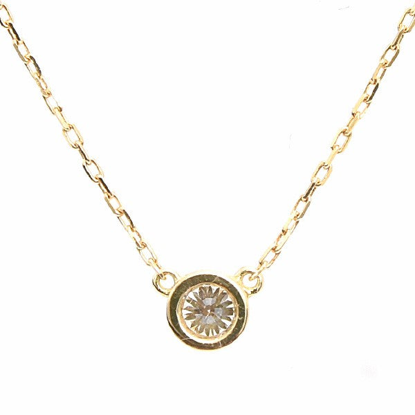 Ahkah Necklace 1P Diamond One-Point Diamond K18 Yellow Gold
