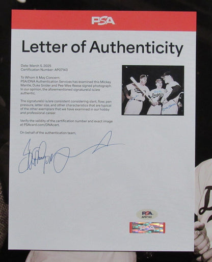 Mickey Mantle/Duke Snider/Pee Wee Reese