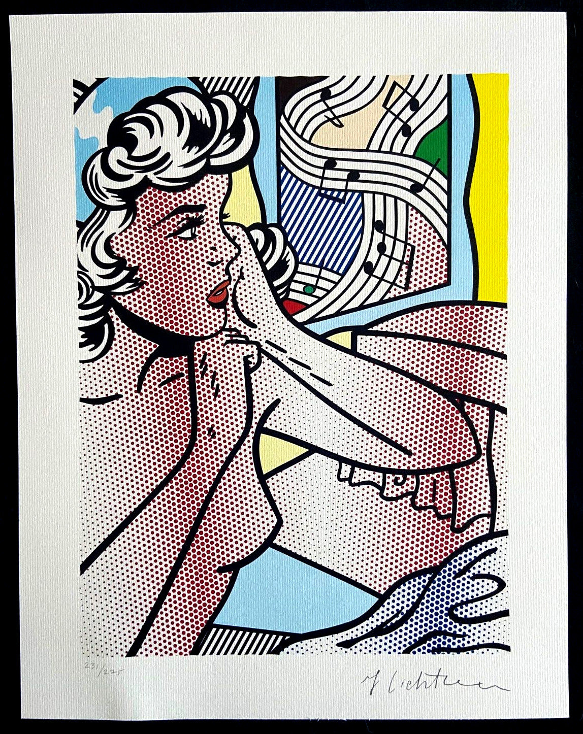 Roy Lichtenstein Lithograph Coa Signed Numbered Limited
