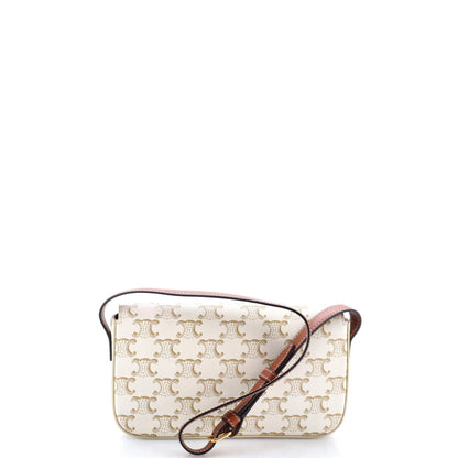 Celine Triomphe East-West Shoulder Bag Triomphe Coated Canvas