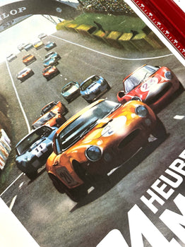 24 Hous Of Lemans 1966 Vintage Race Poster Andre Delourmel On Linen Excellent