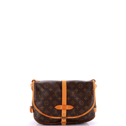 Louis Vuitton Saumur Handbag Monogram Canvas 30