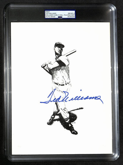 Ted Williams Signed/Auto 8X10 Photo/Print Red Sox