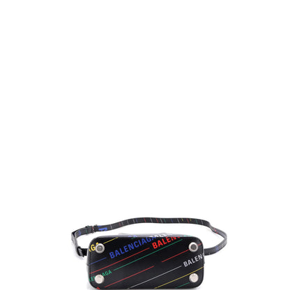 Balenciaga Logo Ville Bag Printed Leather Xxs