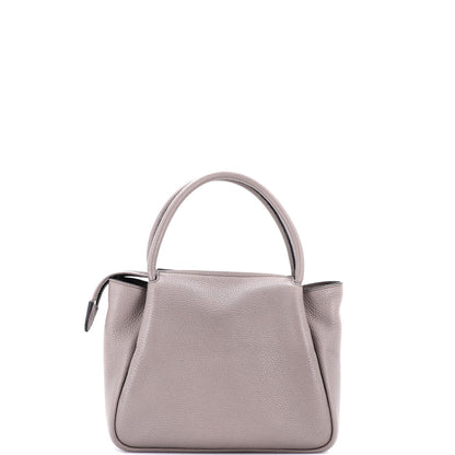 Prada Flou Zipped Top Handle Bag Vitello Daino Small