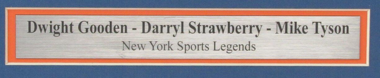 Gooden/Darryl Strawberry/Mike Tyson Signed  16X20 Photo Mets Framed Jsa 180512