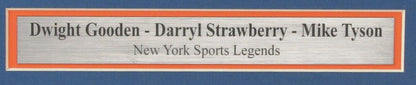 Gooden/Darryl Strawberry/Mike Tyson Signed  16X20 Photo Mets Framed Jsa 180512