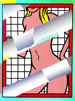 Roy Lichtenstein Lithograph Coa Signed In Pen Numbered In Pencil