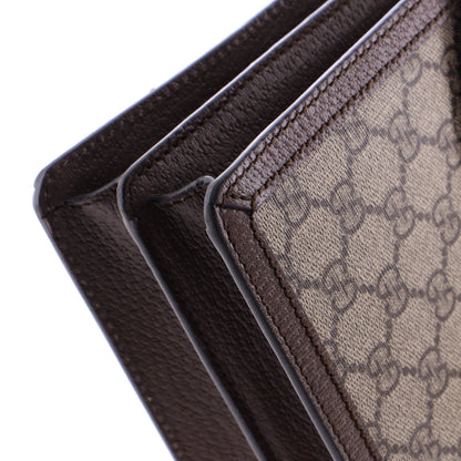 Gucci Ophidia Flap Top Handle Bag Gg Coated Canvas Small