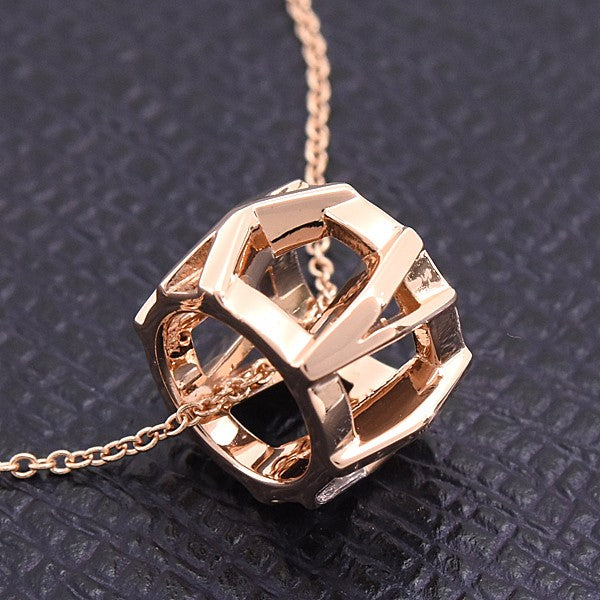 Tiffany & Co. Atlas X Open Pendant Necklace Pink Gold 750Pg
