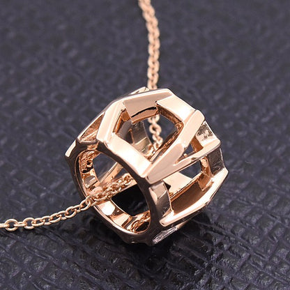 Tiffany & Co. Atlas X Open Pendant Necklace Pink Gold 750Pg