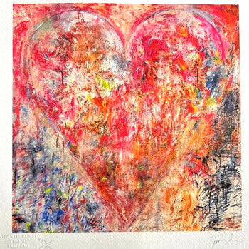 Jim Dine Lithograph Certified Coa Signed In Pen Numbered In Pencil