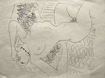 Henri Matisse Lithograph Coa Contract Signed By Hand Numbered In Pencil Crayon