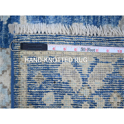 2'10"X11'9" Imperial Blue Afghan Angora Oushak Runner Oriental Rug