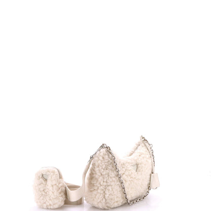 Prada Re-Edition 2005 Shoulder Bag Quilted Shearling Small