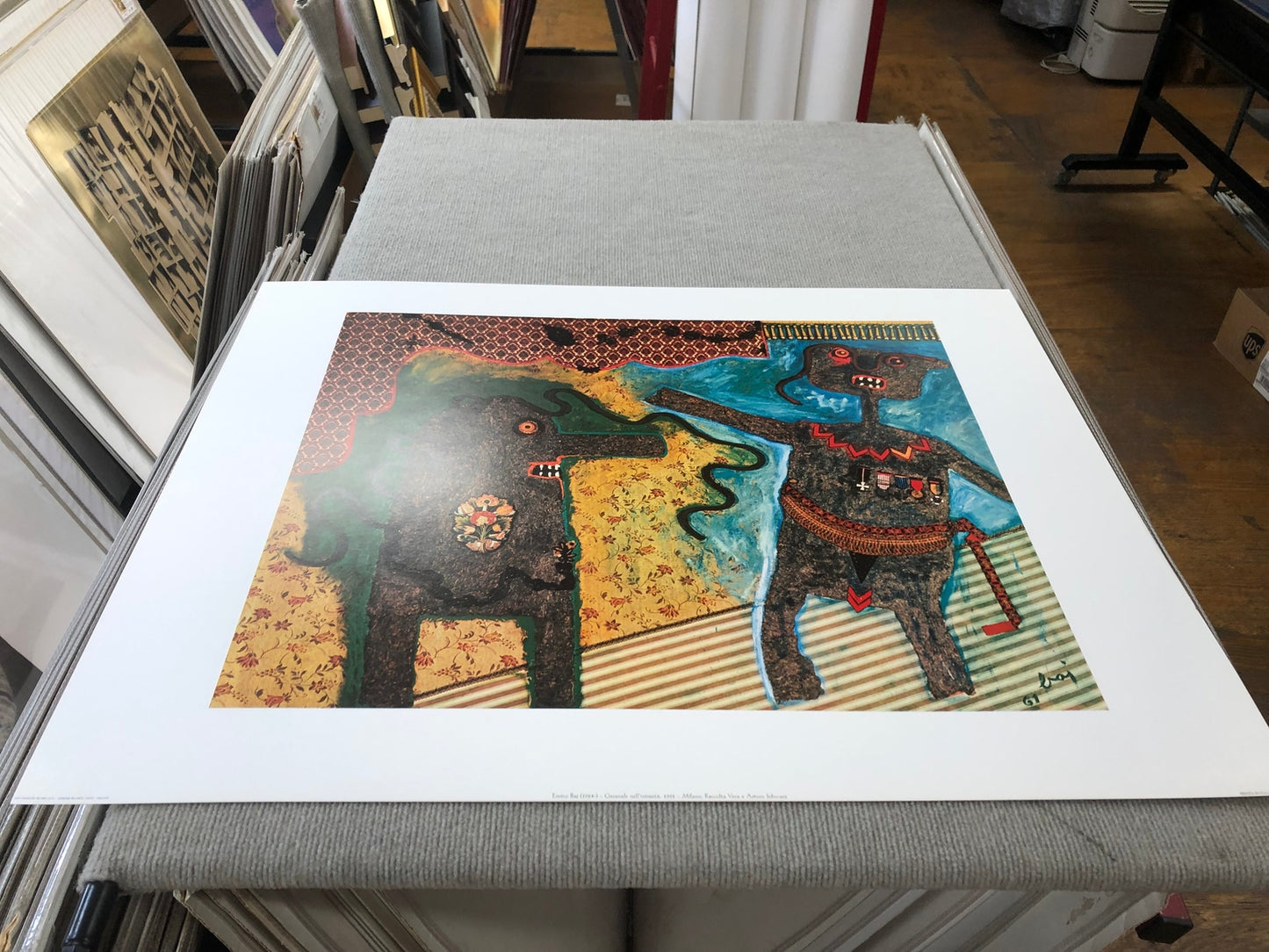 Enrico Baj Generale Nell'Intimita " Poster Surrealism Multicol