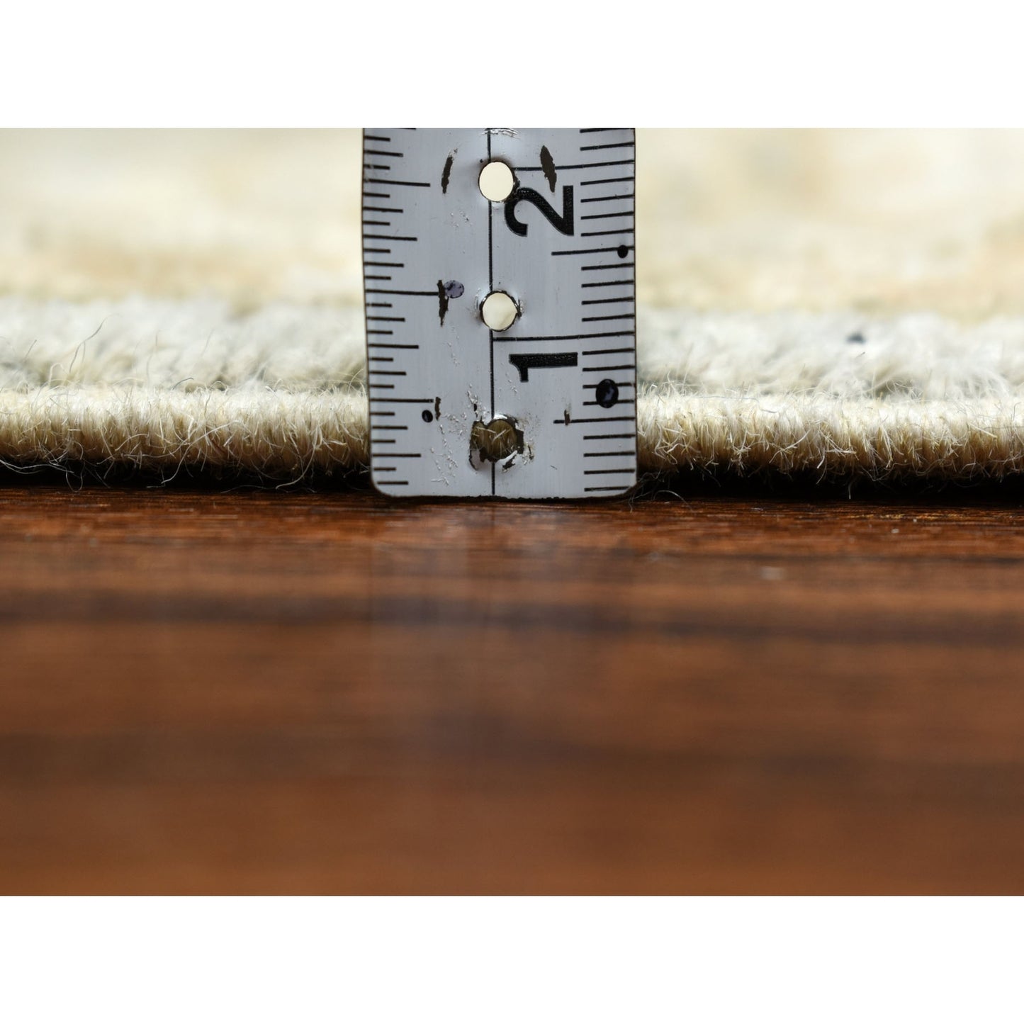 2'7"X9'9" White Wash Peshawar Pure Wool Hand-Knotted Oriental Runner Rug