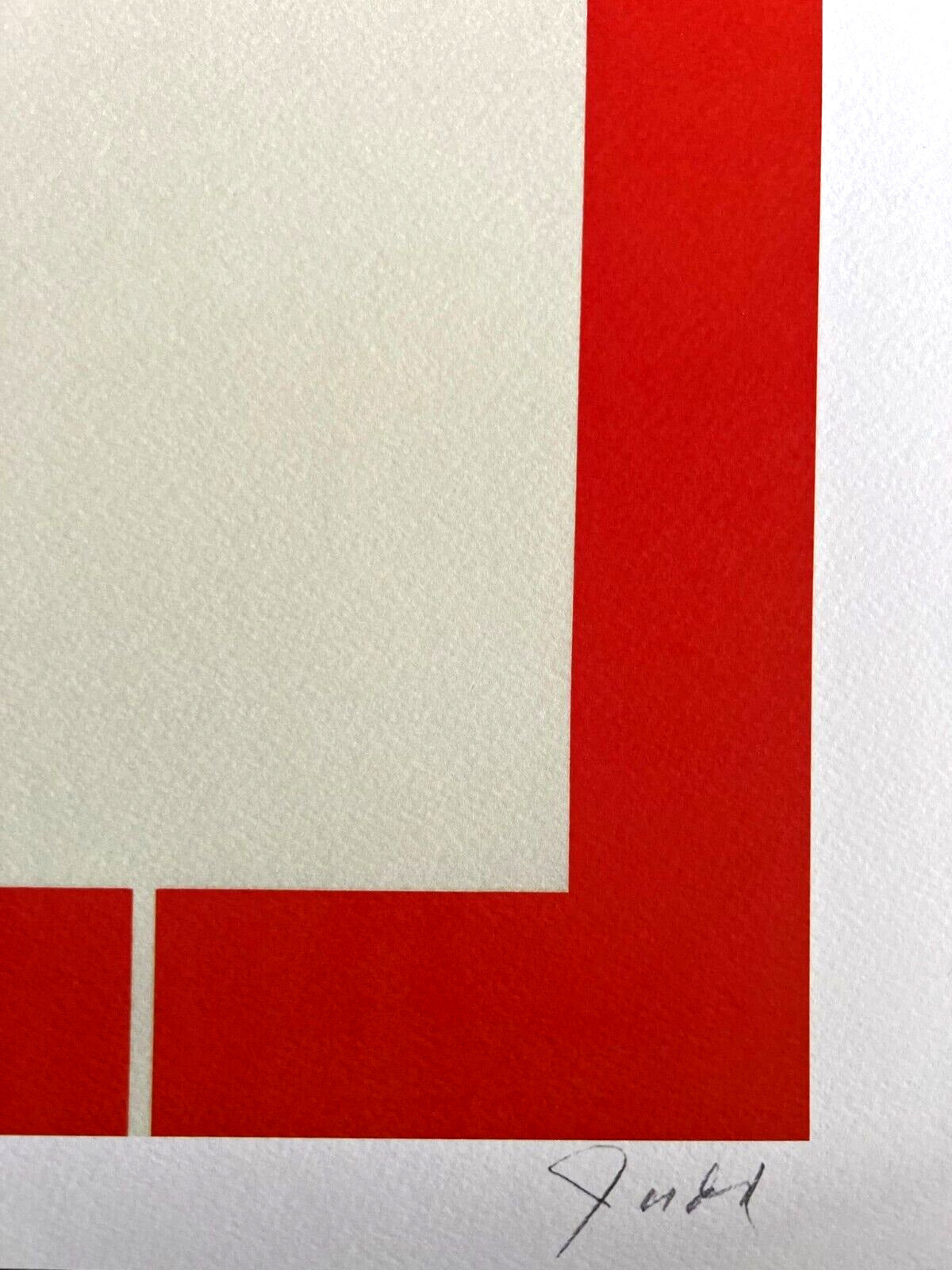 Donald Judd Lithograph 1987 Coa Signed Numbered