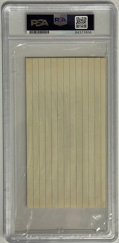 Roger Maris Autographed 3X6 Index Card Psa 9