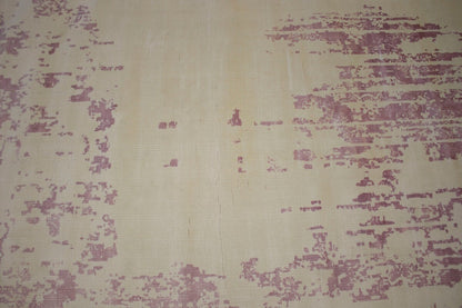Cream 4X6 Hand-Loomed Distressed Floral Rug