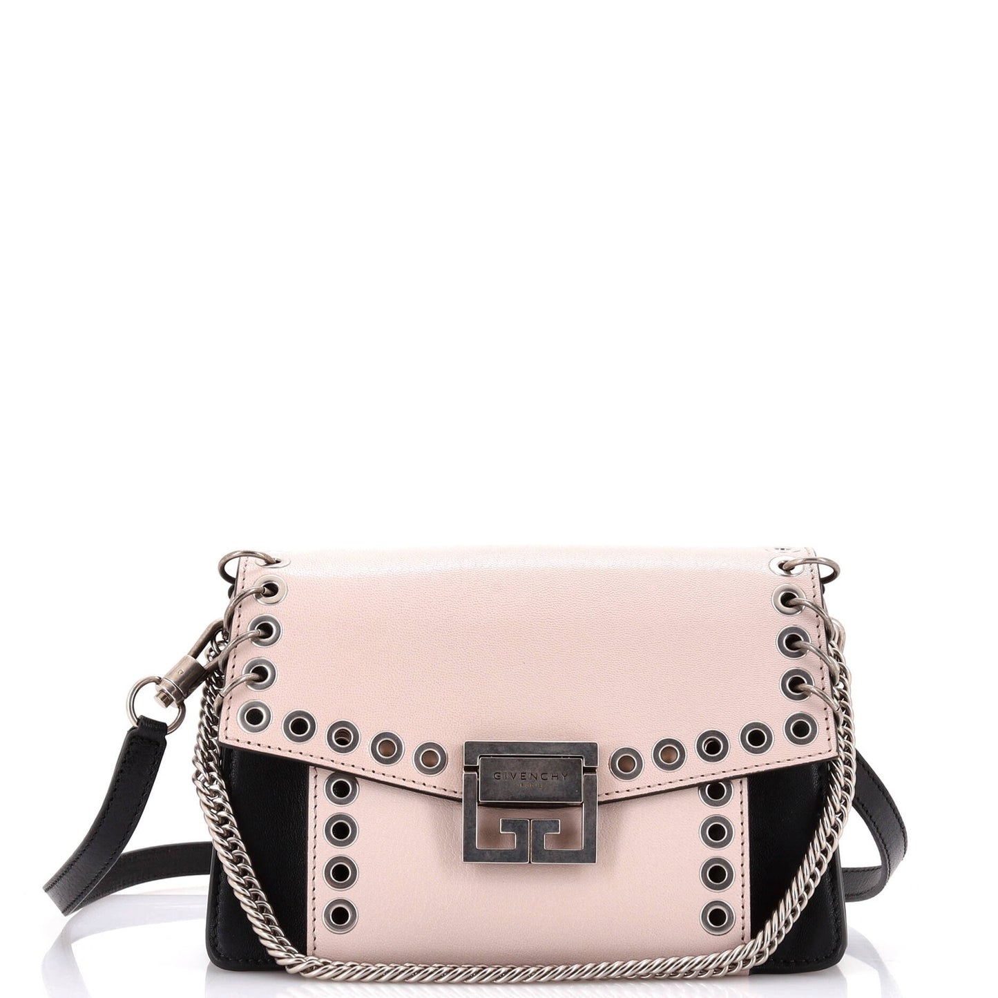 Givenchy Gv3 Flap Bag Grommet Embellished Leather Small