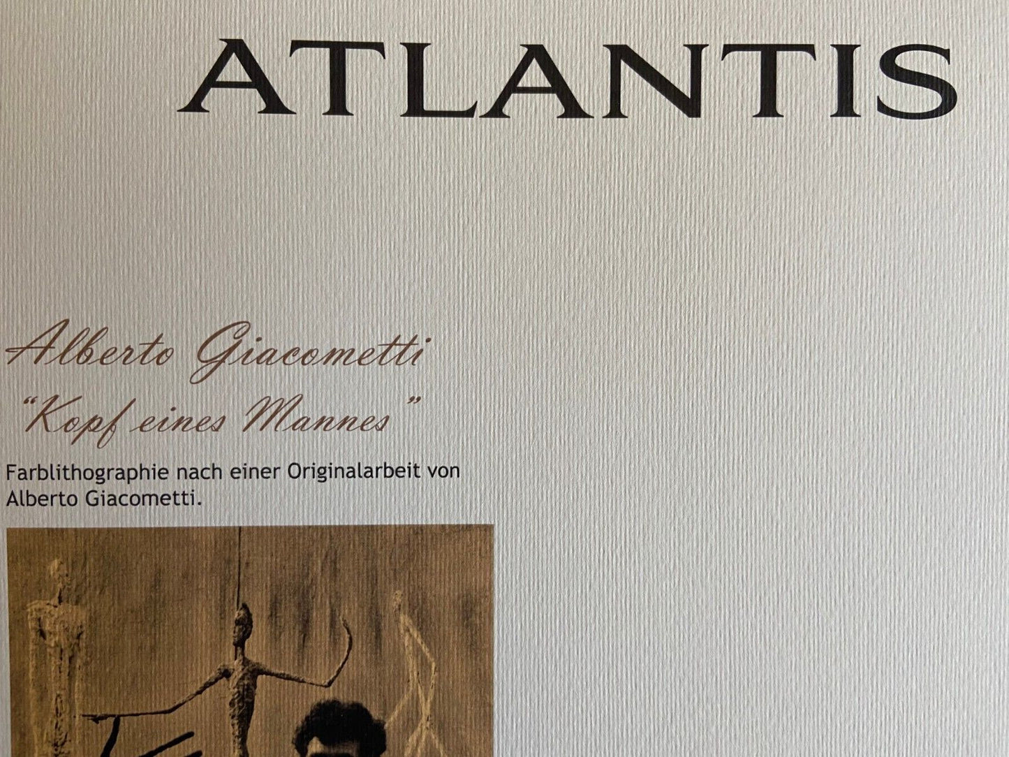 Alberto Giacometti Lithograph Coa Numbered Stamped