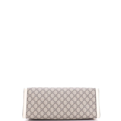 Gucci Padlock Chain Tote Gg Coated Canvas With Leather Medium