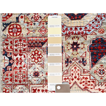 2'4"X24'8" White Natural Wool Hand Knotted Mamluk Design Xl Runner Rug