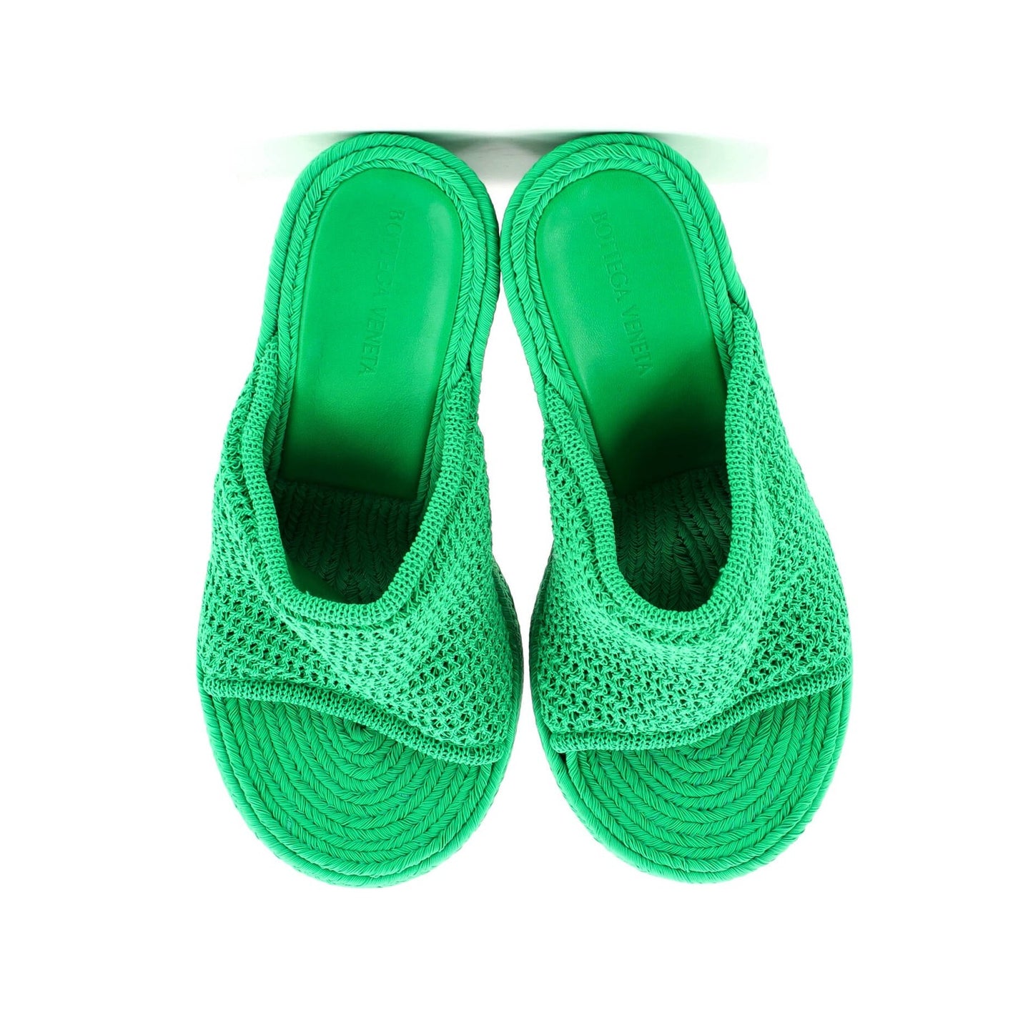 Bottega Veneta Women'S Slide Platform Wedge Sandals Knit Fabric