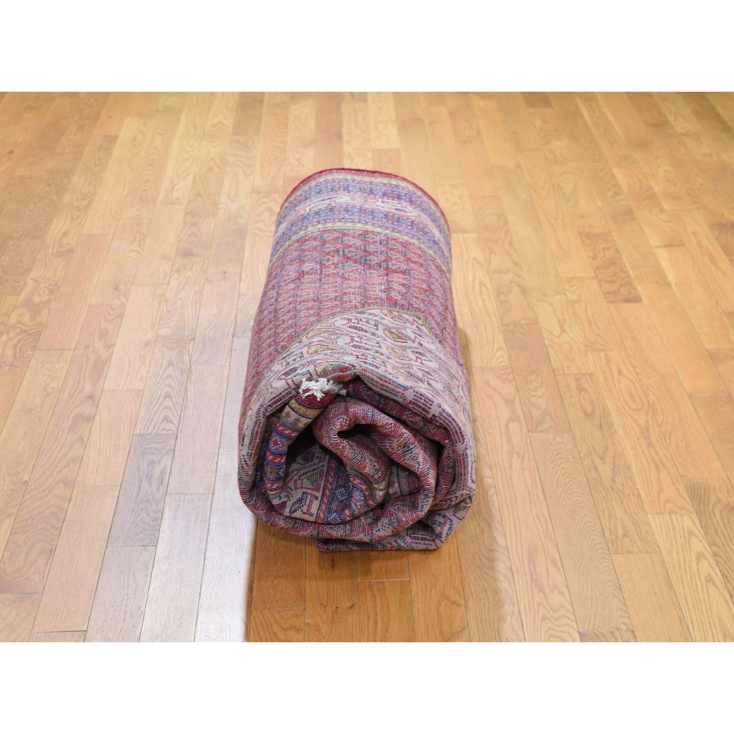 6'7"X10'2" Red New Farsian Saroogh Mir Full Pile Handknotted Oriental Rug