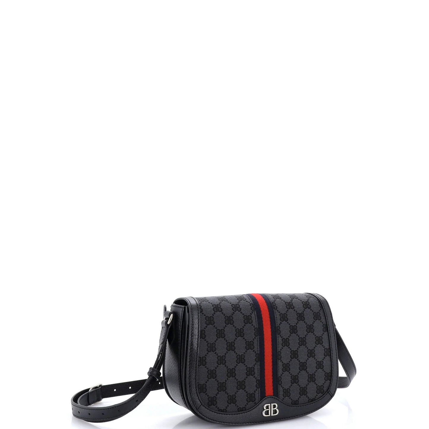 Gucci X Balenciaga The Hacker Project Flap Messenger Bag Bb Canvas Medium