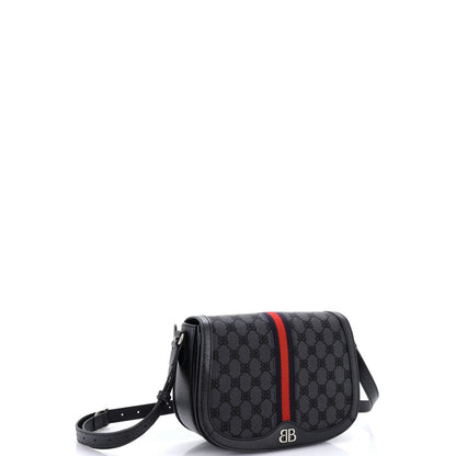 Gucci X Balenciaga The Hacker Project Flap Messenger Bag Bb Canvas Medium