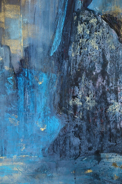 Lucila Viso Oil Painting "Blue Fantasy" Signed 1997 F25 Argentina France