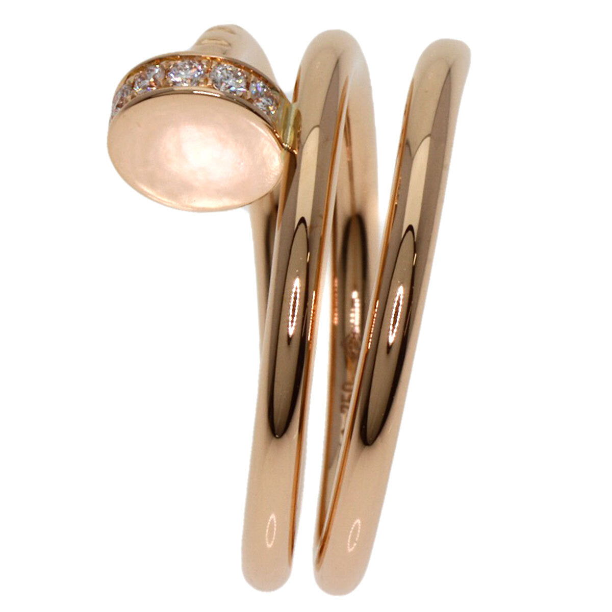 Cartier Ring Juste Un Clou Double Diamond #47 K18