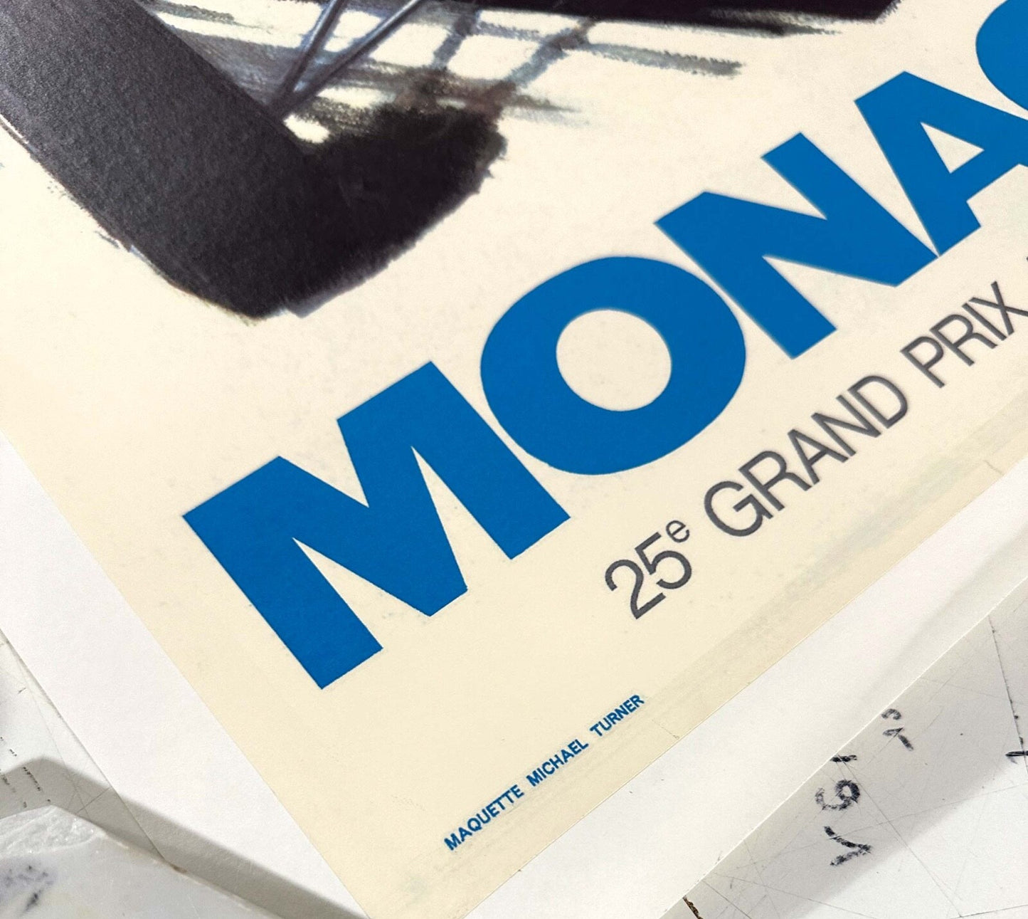 Poster Monaco Grand Prix 1967 Michael Turner Vintage French Automobile Racing