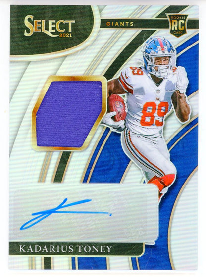 Kadarius Toney Autographed 2021 Panini Select Silver Prizm Card #Rsm-Kto