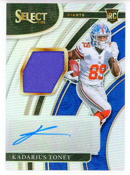 Kadarius Toney Autographed 2021 Panini Select Silver Prizm Card #Rsm-Kto