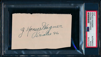 Honus Wagner Hof Cut Signature 1946 Pittsburgh