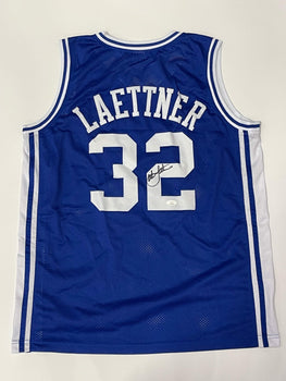 Christian Laettner Autographed Duke Custom Jersey (Jsa)