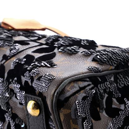 Louis Vuitton Speedy 30 Fleur de Jais Monogram Canvas Handbag